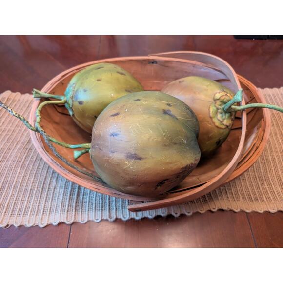 Large Coconut Artificial Fruit Basket, Home Tabletop Kitchen Decor - Picture 1 of 12